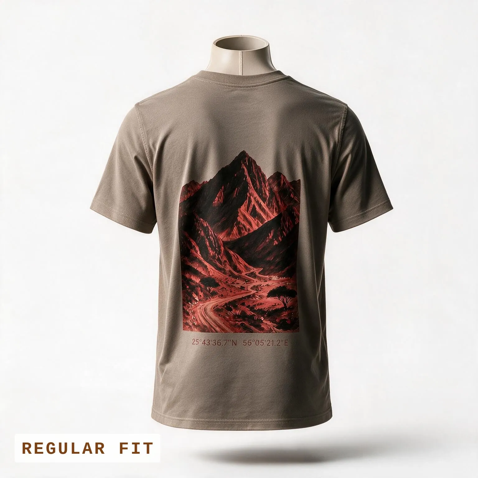 Hajar Mountains — Regular, regular fit — design across the back